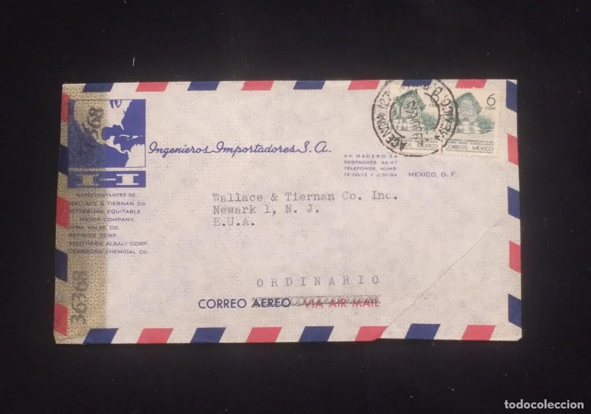Sellos: TS) 1945 MEXICO, ORDINARY, COVER SENT FROM MEXICO CITY TO NEW JERSEY, AIRMAIL, WITH THE HIGHWAY BETW