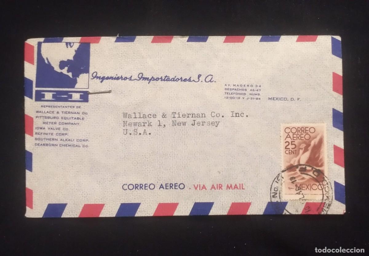 Sellos: TS) 1944 MEXICO, COVER SENT FROM MEXICO CITY TO NEW JERSEY, AIRMAIL,WITH THE AMERICA UNITED FOR FREE