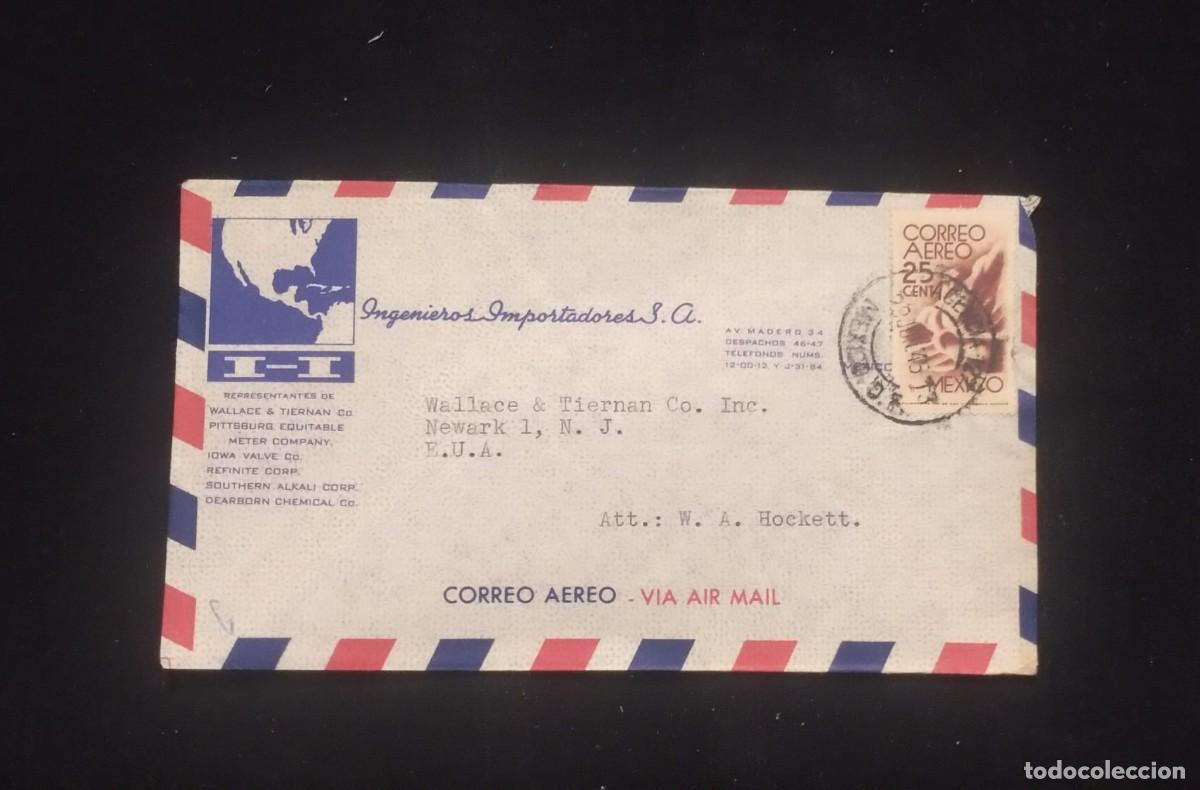 Sellos: TS) 1945 MEXICO, COVER SENT FROM MEXICO CITY TO NEW JERSEY, AIRMAIL,WITH THE AMERICA UNITED FOR FREE