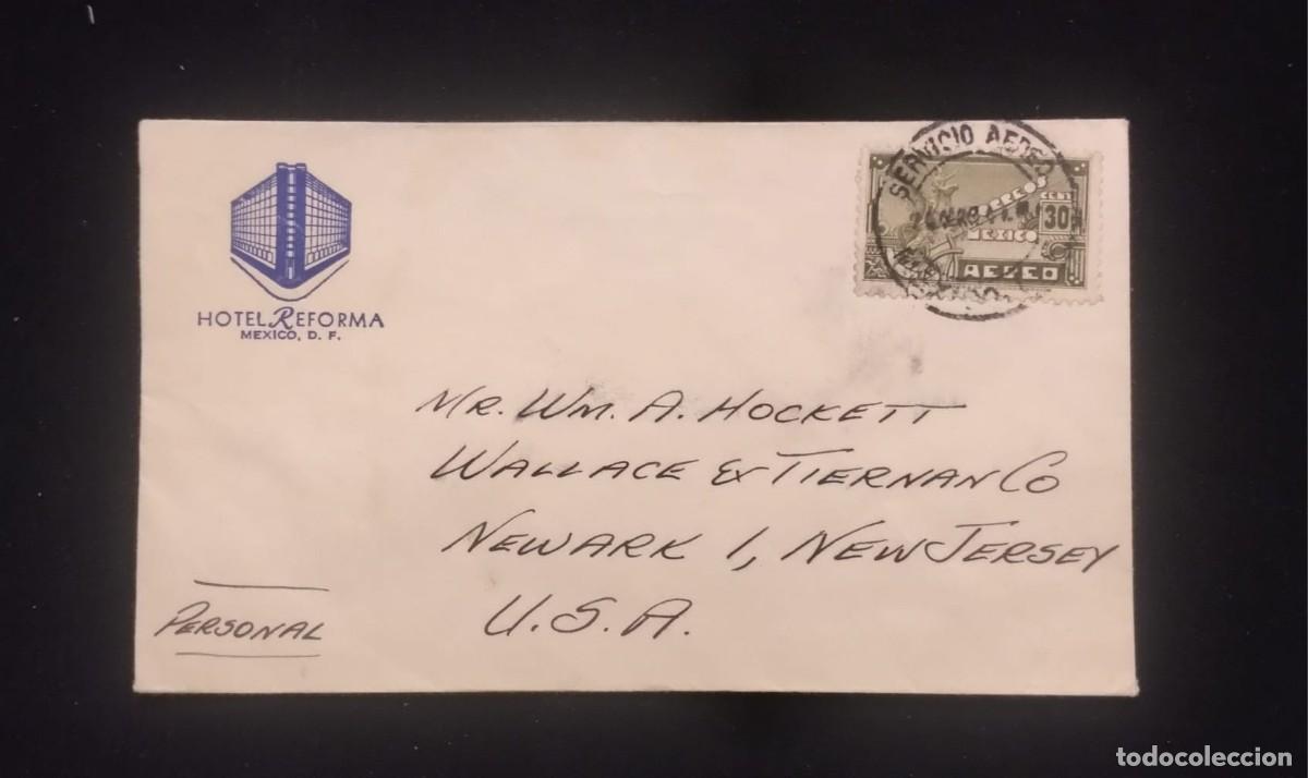 Sellos: TS) CIRCA 1937 MEXICO, AIRMAIL, COVER SENT FROM MEXICO CITY TO NEW JERSEY, VF.