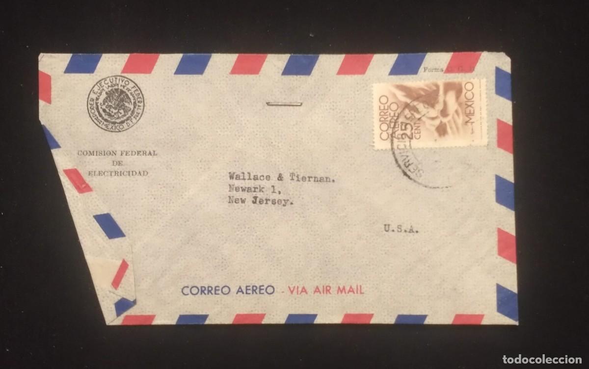 Sellos: TS) CIRCA 1950 MEXICO, COVER SENT FROM THE FEDERAL ELECTRICITY COMMISSION TO NEW JERSEY, AIRMAIL, WI