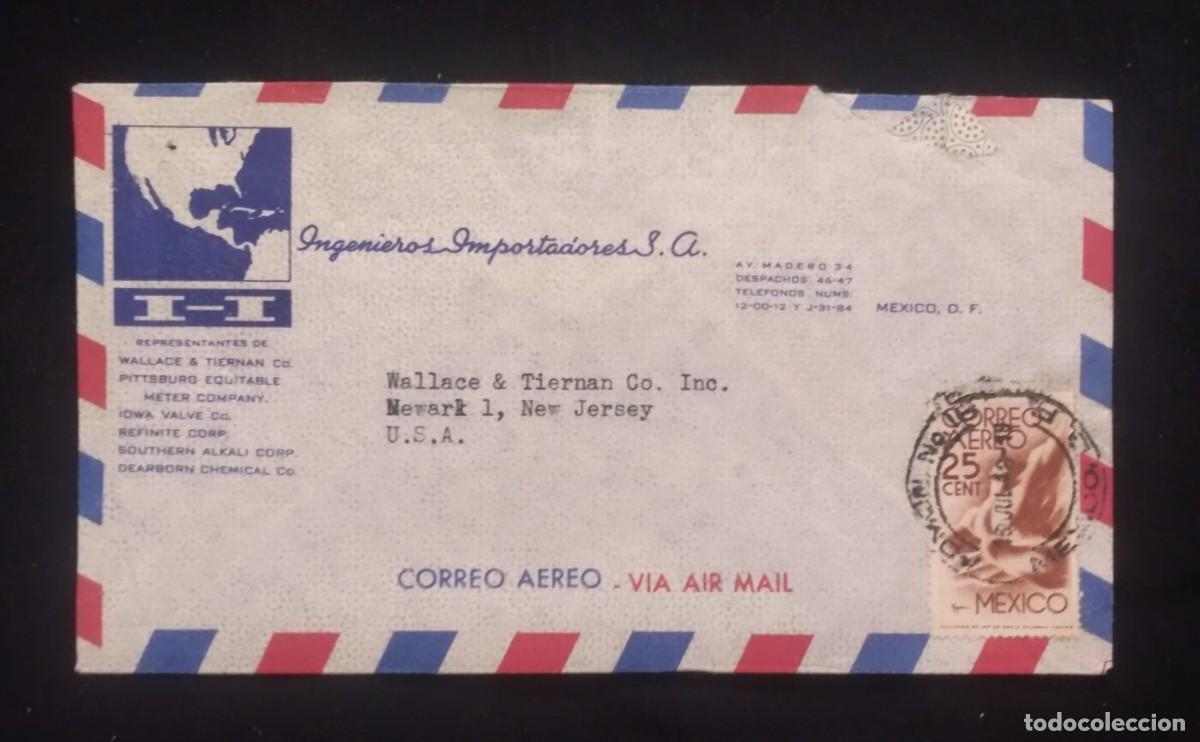 Sellos: TS) CIRCA 1945 MEXICO, COVER SENT FROM MEXICO CITY TO NEW JERSEY, AIRMAIL,WITH THE AMERICA UNITED FO