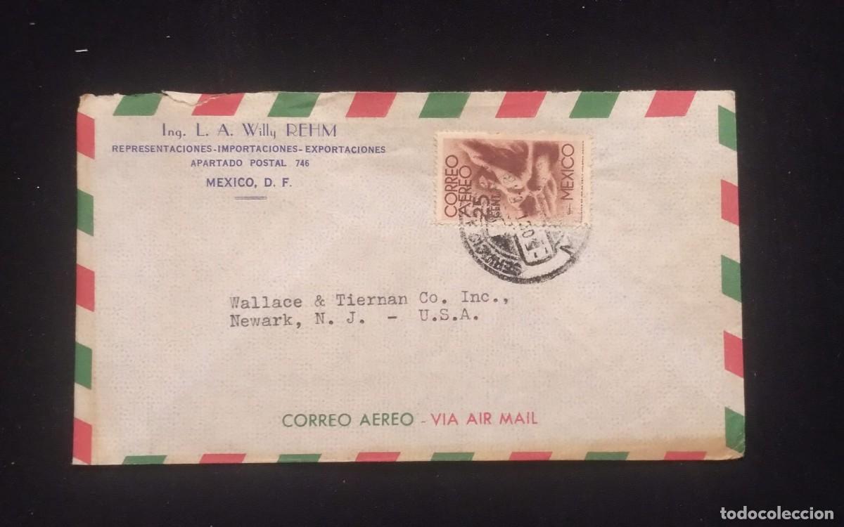 Sellos: TS) CIRCA 1946 MEXICO, COVER SENT FROM MEXICO CITY TO NEW JERSEY, AIRMAIL,WITH THE AMERICA UNITED FO