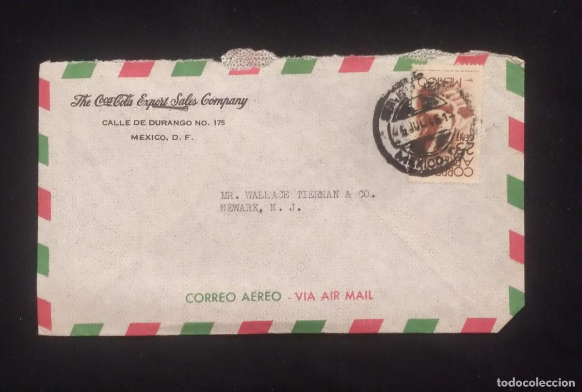 Sellos: TS) 1946 MEXICO, COVER SENT FROM MEXICO CITY TO NEW JERSEY, AIRMAIL,WITH THE AMERICA UNITED FOR FREE