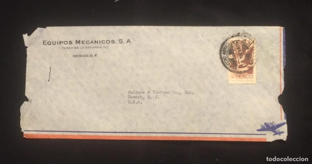Sellos: TS) CIRCA 1940 MEXICO, COVER SENT FROM MEXICO CITY TO NEW JERSEY, AIRMAIL,WITH THE AMERICA UNITED FO