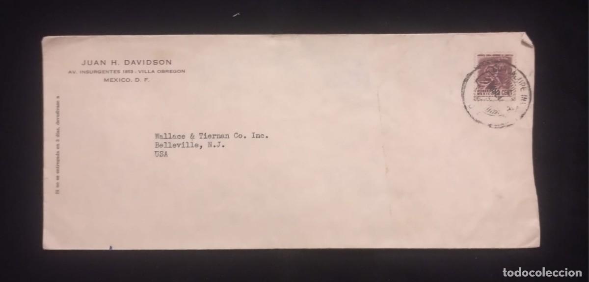 Sellos: TS) 1940 MEXICO, COVER SENT FROM MEXICO CITY TO NEW JERSEY, AIRMAIL,WITH THE AMERICA UNITED FOR FREE