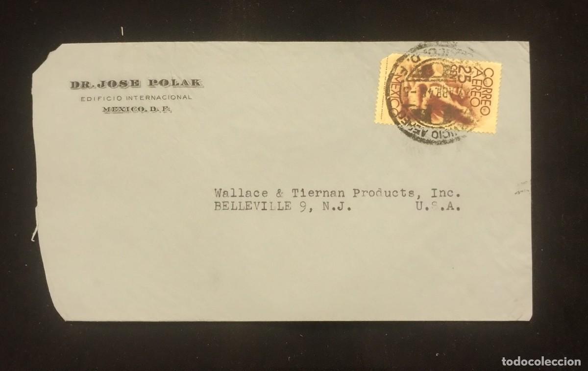 Sellos: TS) CIRCA 1948 MEXICO, COVER SENT FROM MEXICO CITY TO NEW JERSEY, AIRMAIL,WITH THE AMERICA UNITED FO