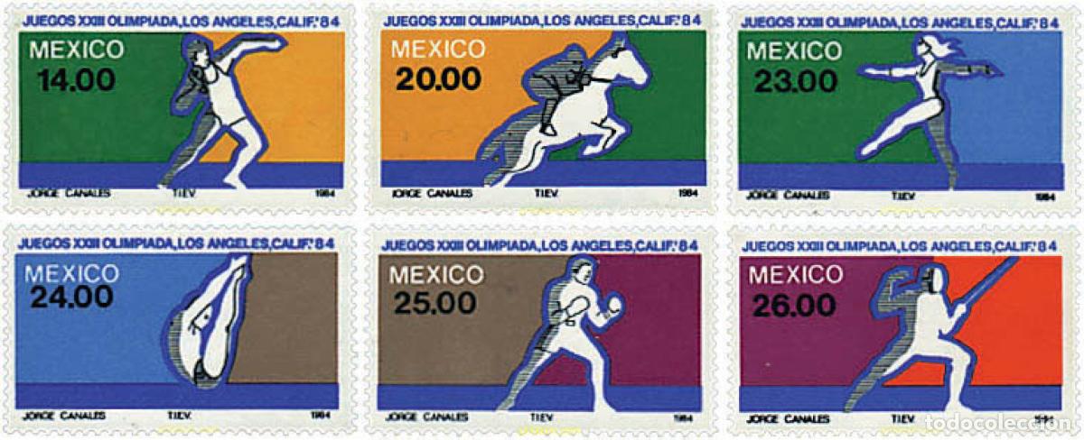 Sellos: 76569 MNH MEXICO 1984 23 JUEGOS OLIMPICOS VERANO LOS ANGELES 1984