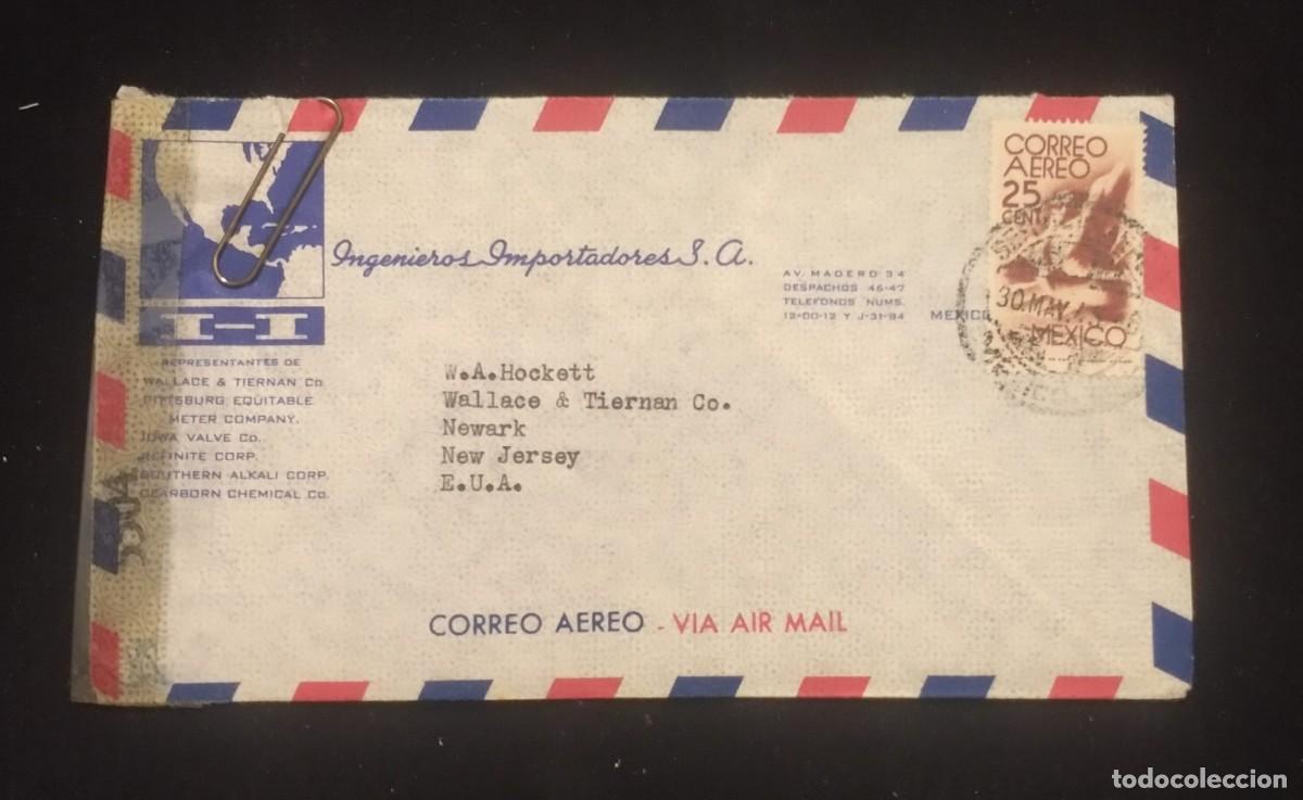 Sellos: TS) CIRCA 1946 MEXICO, COVER SENT FROM MEXICO CITY TO NEW JERSEY, AIRMAIL,WITH THE AMERICA UNITED FO