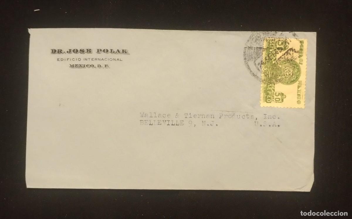 Sellos: TS) 1950 MEXICO, COVER SENT FROM MEXICO CITY TO NEW JERSEY, AIRMAIL, WITH THE URUAPAN POTTERY.