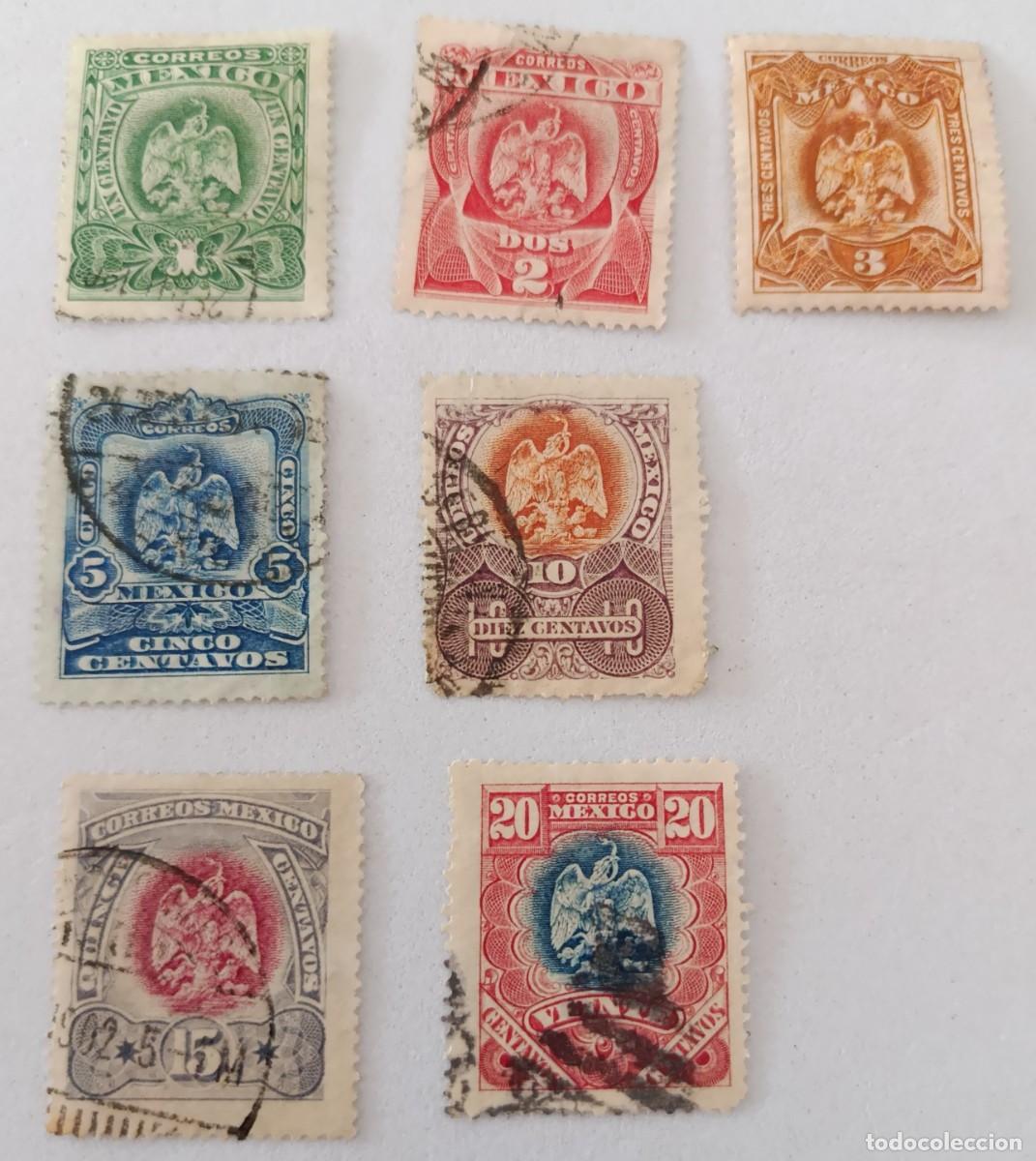 Sellos: Sellos M&eacute;xico 1899 Escudo nacional.