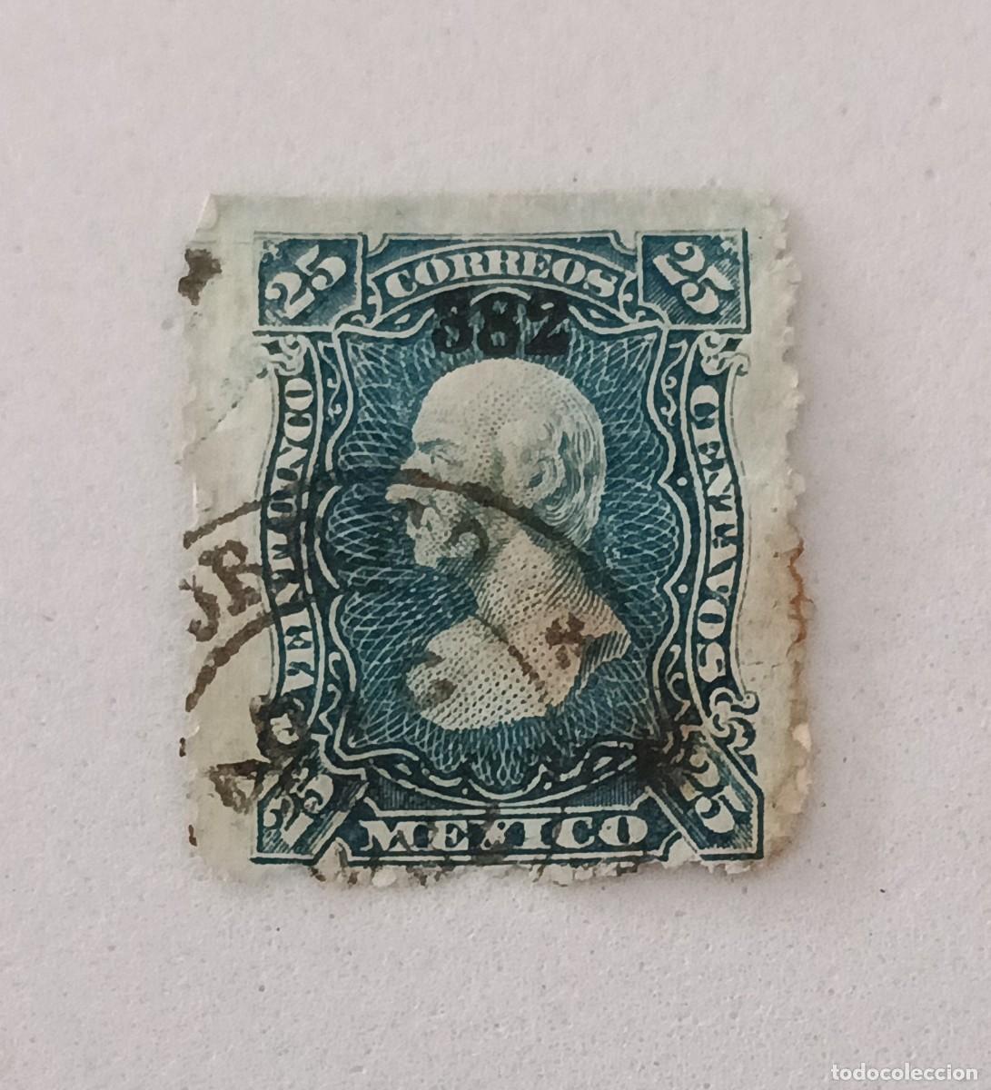 Sellos: Sellos M&eacute;xico 1874 -1881 Sellos anteriores papel vitela fino.
