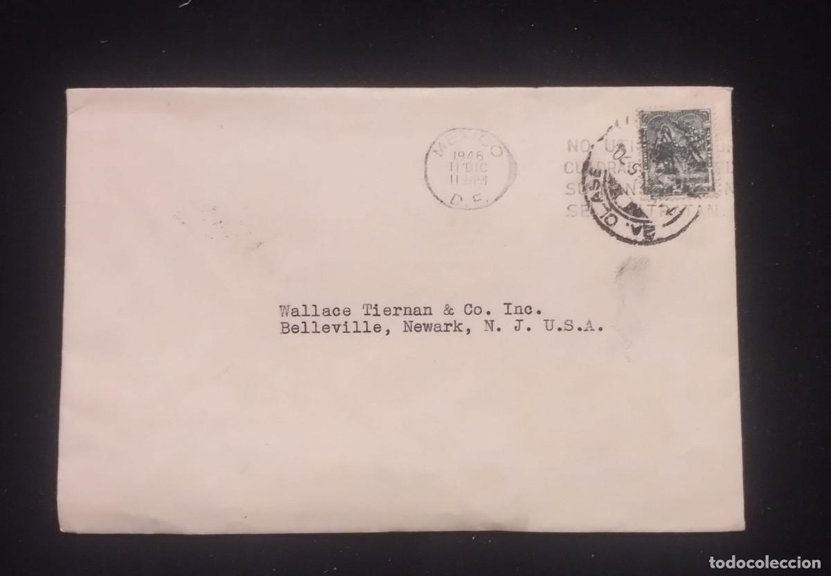 Sellos: TS) 1946 MEXICO, SLOGAN CANCELLATION, COVER SENT FROM MEXICO CITY TO NEW JERSEY,WITH THE TEHUANA WOM