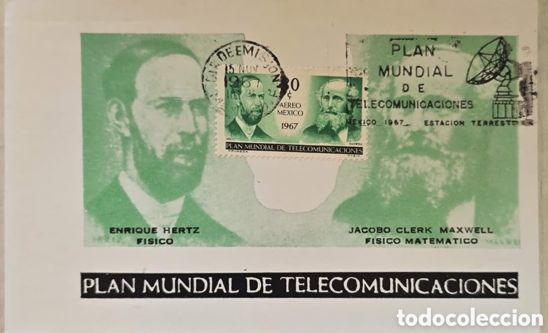 Sellos: CA)1967. Mexico . World Telecommunication Day. Maximum card.