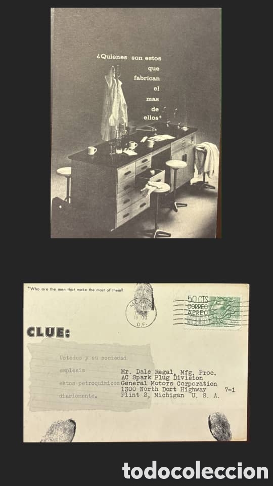 Sellos: CA)Mexico (sent to the United States)1955 (based on the &rdquo;MEXICO D.F. 1955&rdquo; postmark and 50 cts Corre