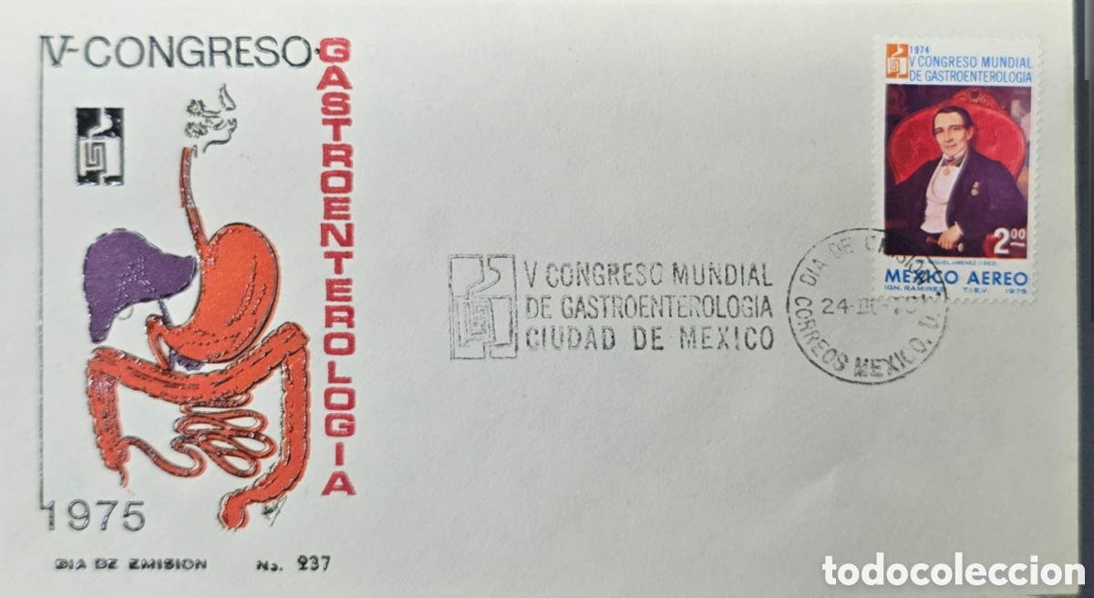 Sellos: CA)Mexico.1975 (issue date shown as &rdquo;D&Iacute;A DE EMISI&Oacute;N N&ordm;. 237&rdquo; &ndash; though the congress itself took place