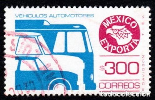 Sellos: M&eacute;xico. Exportaci&oacute;n Veh&iacute;culos. A&ntilde;o 1988-84 YT-1275A. Usado
