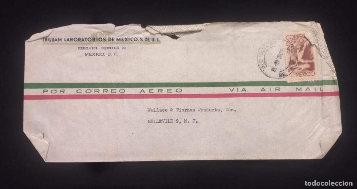 Sellos: TS) 1946 MEXICO, COVER SENT FROM MEXICO CITY TO NEW JERSEY, AIRMAIL.