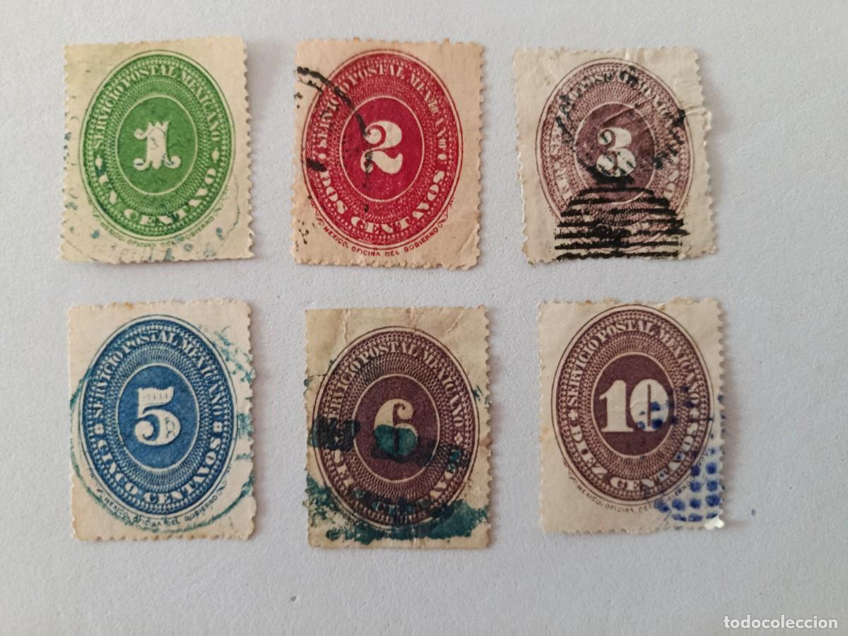 Sellos: Sellos M&eacute;xico 1886 Numerales. Con la inscripci&oacute;n &rdquo;SERVICIO POSTAL MEXICANO&rdquo;