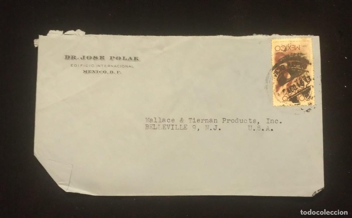Sellos: TS) CIRCA 1953 MEXICO, COVER SENT FROM MEXICO CITY TO NEW JERSEY,AIRMAIL, WITH AN AMERICA UNITED FOR