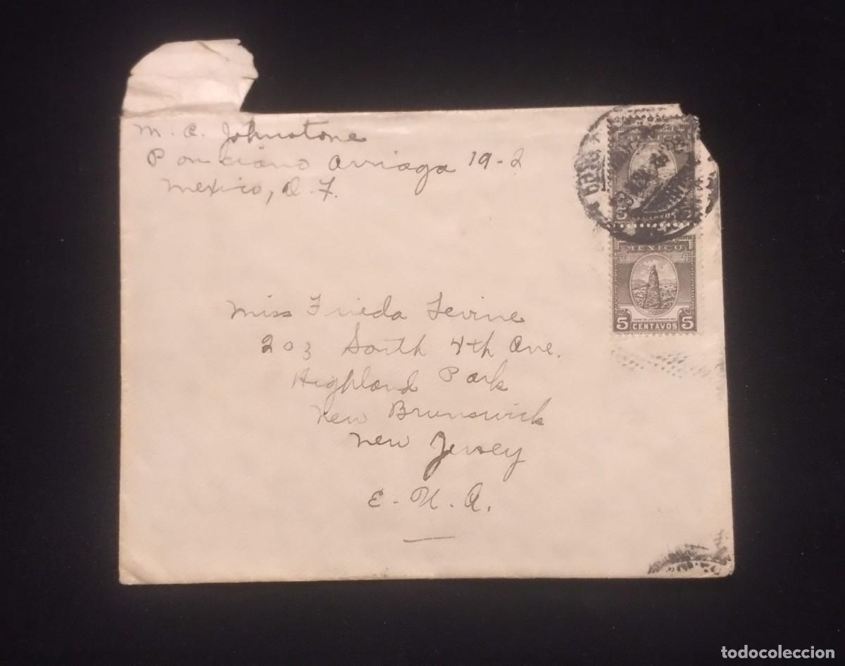 Sellos: TS) CIRCA 1945 MEXICO, COVER SENT FROM M. E. JOHNSTONE PONCIANO ARRIAGA, MEXICO CITY TO MISS FRIEDA