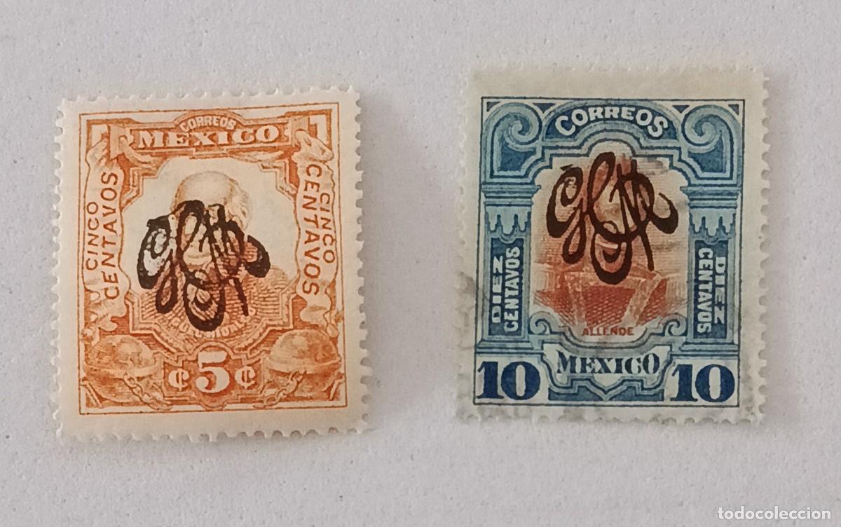 Sellos: Sellos M&eacute;xico 1915. sellos de 1919 sobrecargados GCM otro estilo