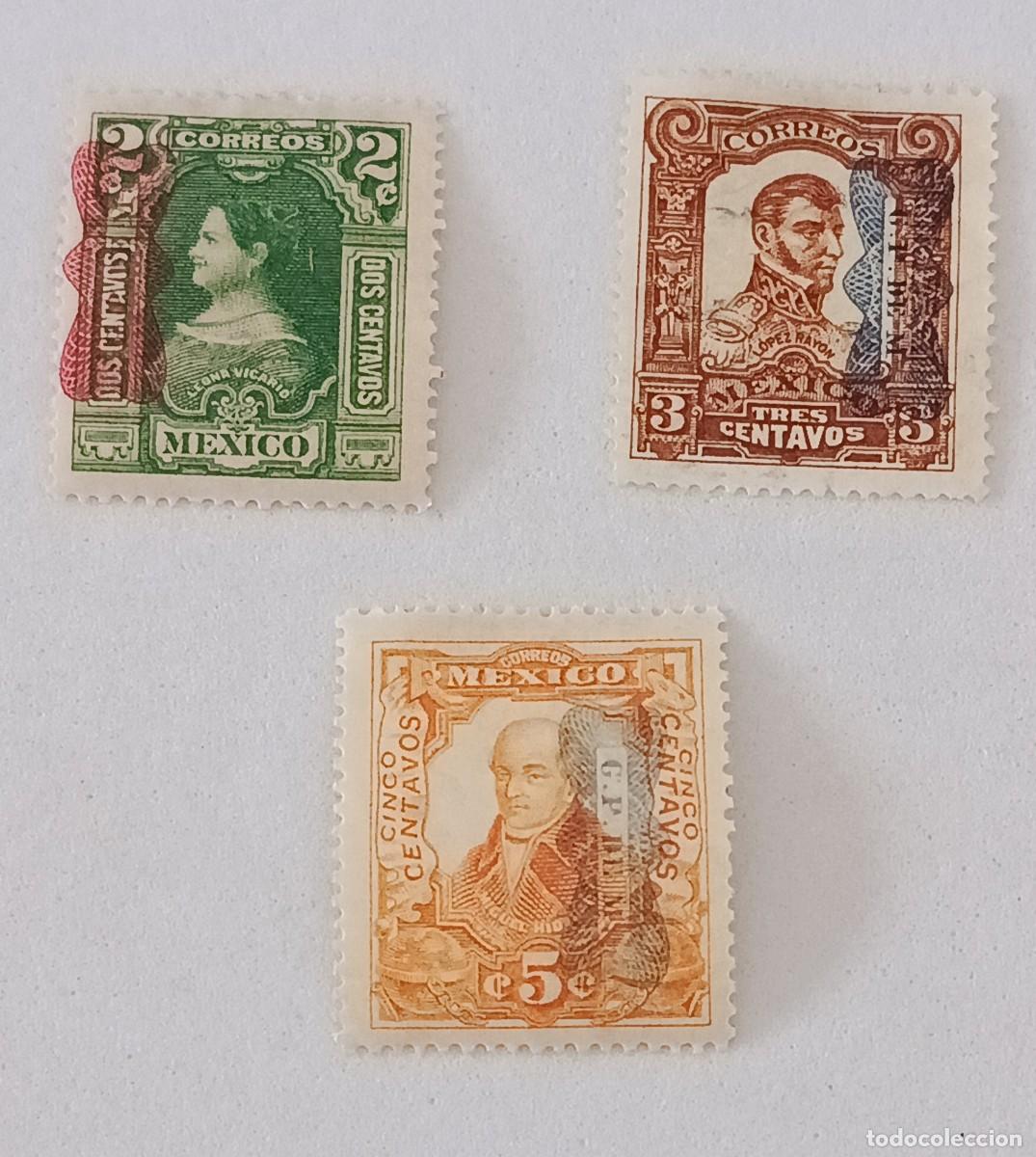 Sellos: Sellos M&eacute;xico 1916 Sellos de 1910 sobrecargados &rdquo;G.P. DE M.&rdquo;