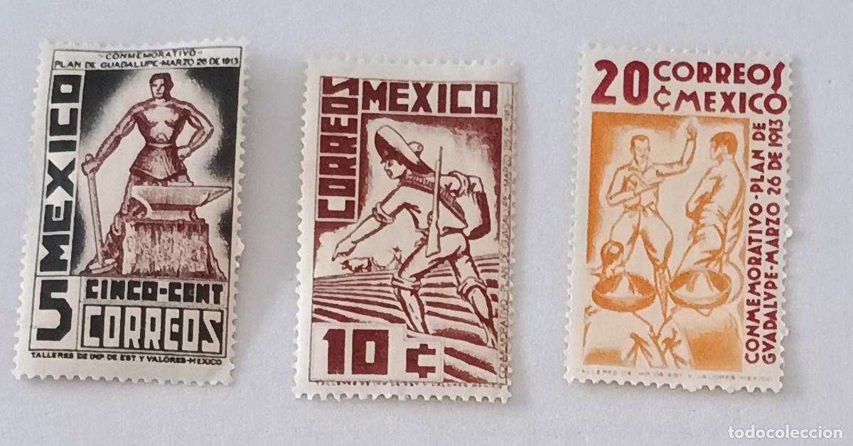 Sellos: Sellos M&eacute;xico 1938 25&ordm; Aniversario del plan de Guadalupe.
