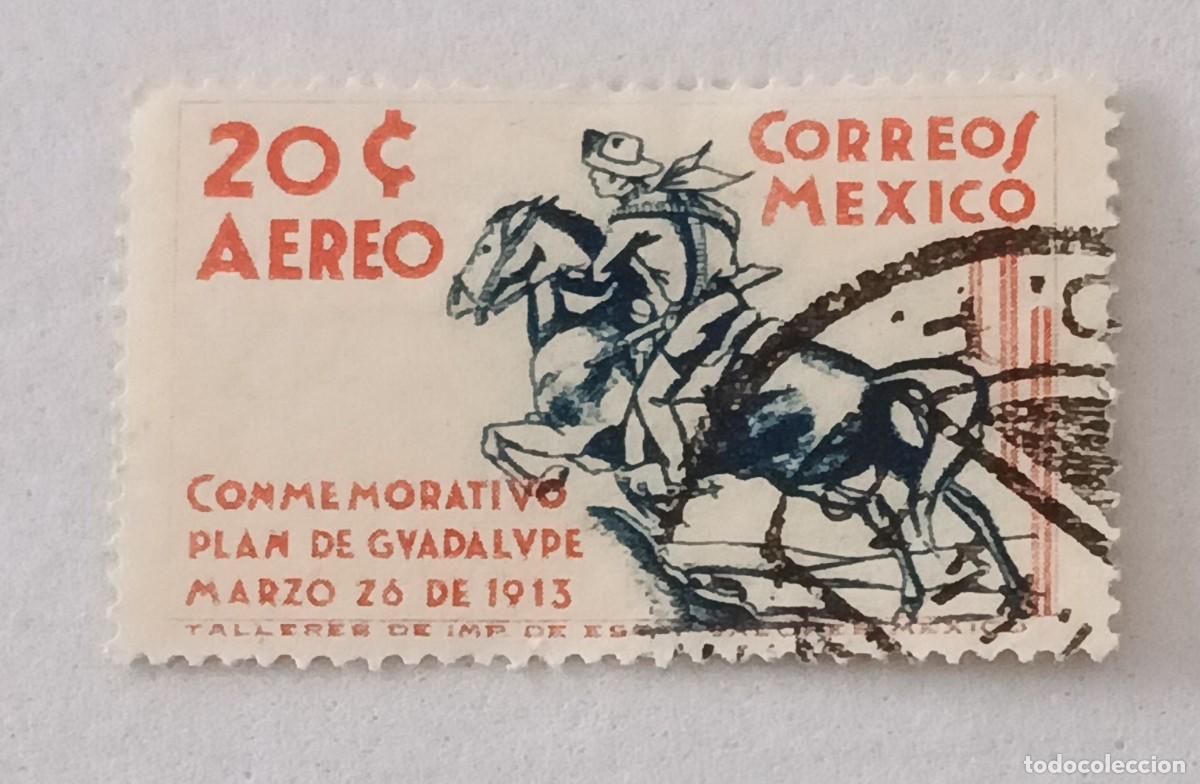 Sellos: Sellos M&eacute;xico 1938 25&ordm; Aniversario del plan de Guadalupe. A&eacute;reo.