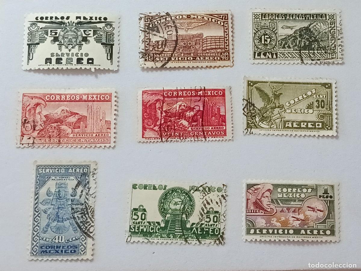 Sellos: Sellos M&eacute;xico 1934 Folklore e historia. Correo a&eacute;reo.