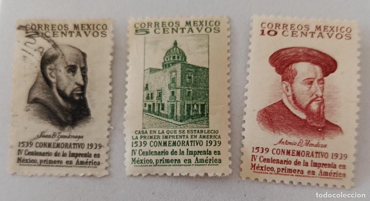 Sellos: Sellos M&eacute;xico 1939 IV Centenario de la imprenta en M&eacute;xico.