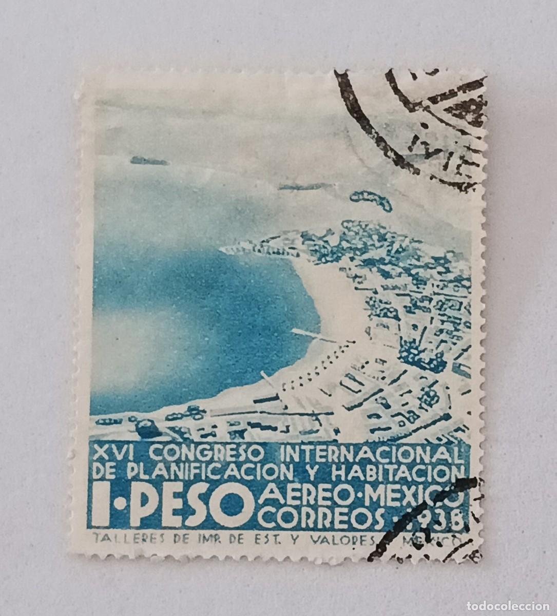 Sellos: Sellos M&eacute;xico 1938 16&ordm; Congreso internacional de planificaci&oacute;n y vivienda. A&eacute;reo.