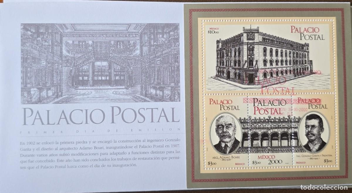 Sellos: O) 2000 MEXICO, POSTAL HEADQUARTERS,ADAMO BOARI, ARCHITECT, ROOFLINE, GONZALO GARITA Y FRONTERA EN