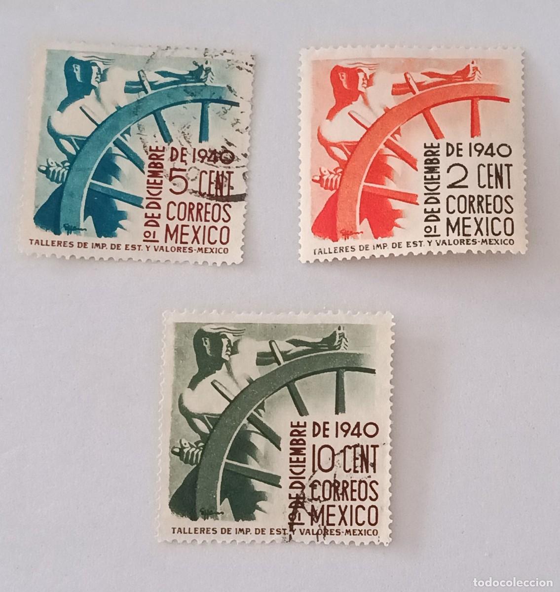 Sellos: Sellos M&eacute;xico 1941 Inauguraci&oacute;n del mandato presidencial del Presidente Camacho.