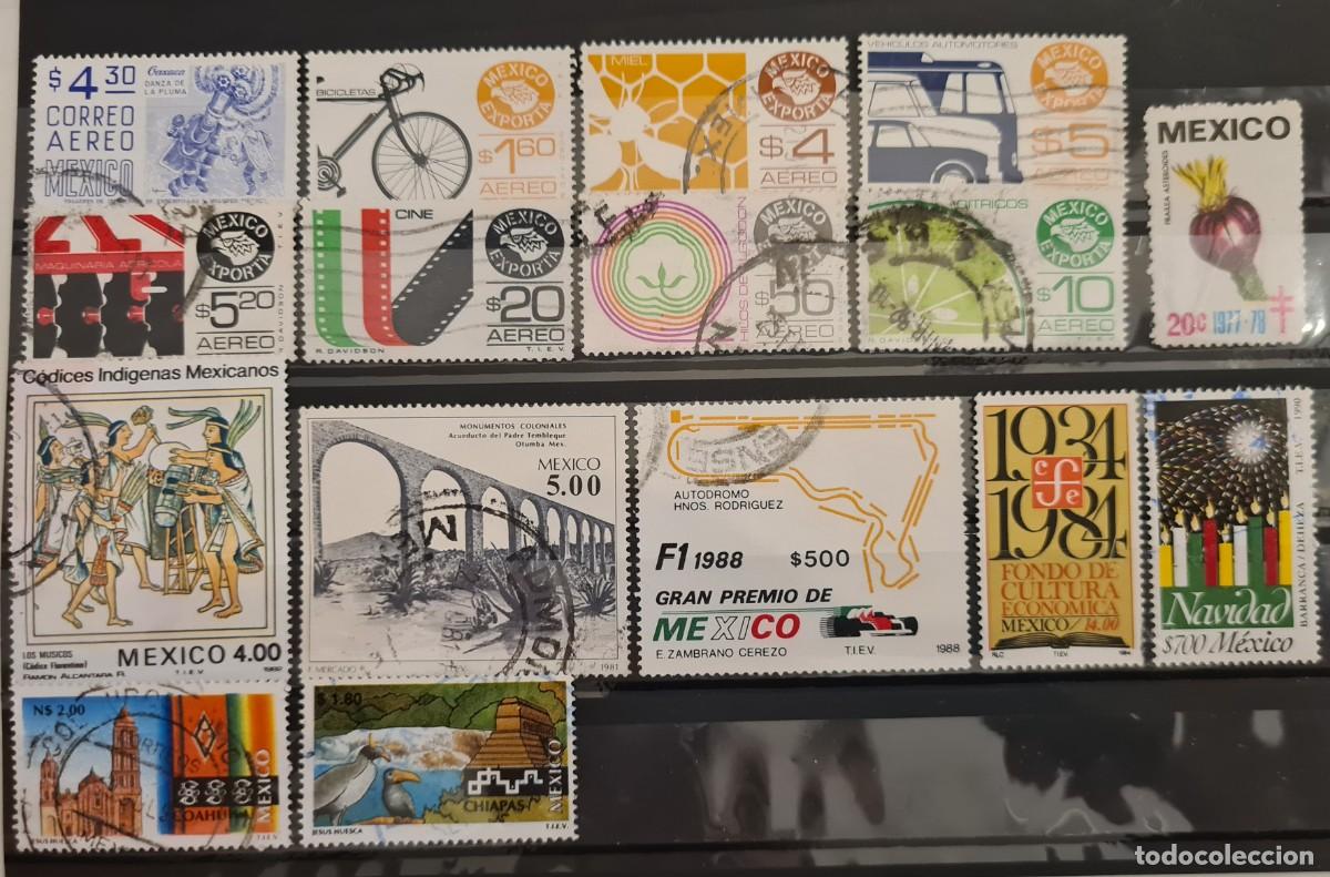Briefmarken: Lote de 28 sellos usados de Mexico