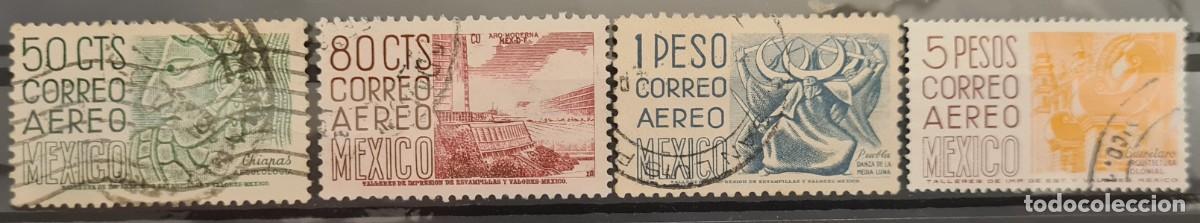 Briefmarken: Serie de sellos a&eacute;reos usados de Mexico 1950-52