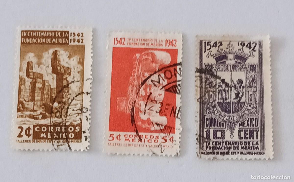 Sellos: Sellos M&eacute;xico 1942 IV Centenario de M&eacute;rida.