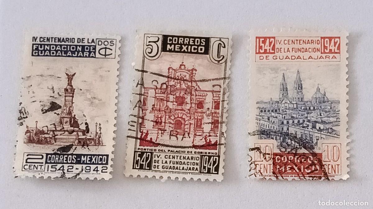 Sellos: Sellos M&eacute;xico 1942 IV Centenario de Guadalajara.