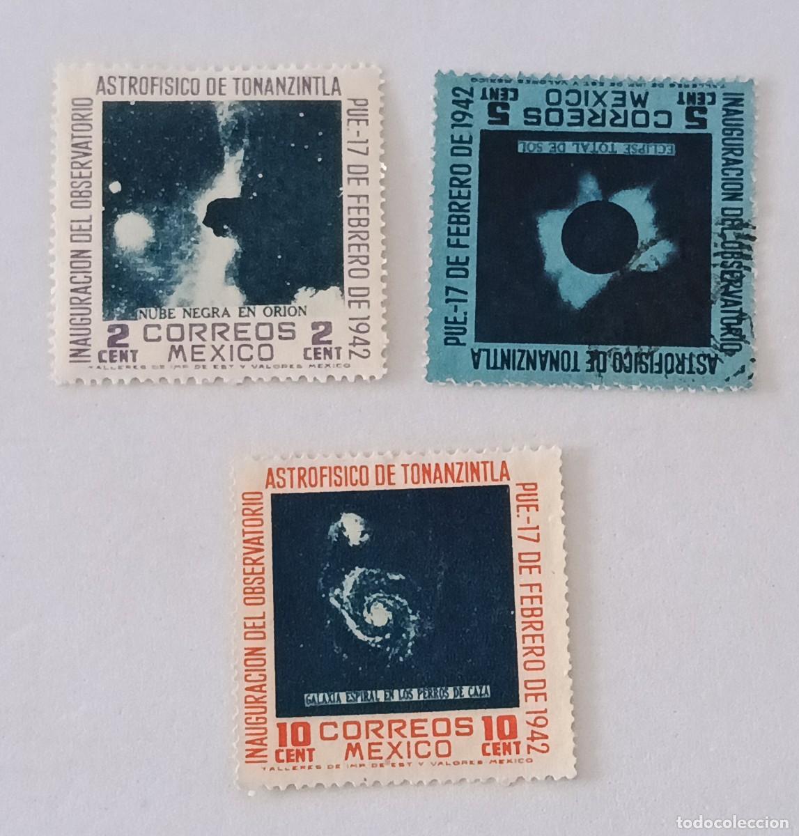 Sellos: Sellos M&eacute;xico 1942 Inauguraci&oacute;n del observatorio astrof&iacute;sico de Tonanzintla, Puebla.