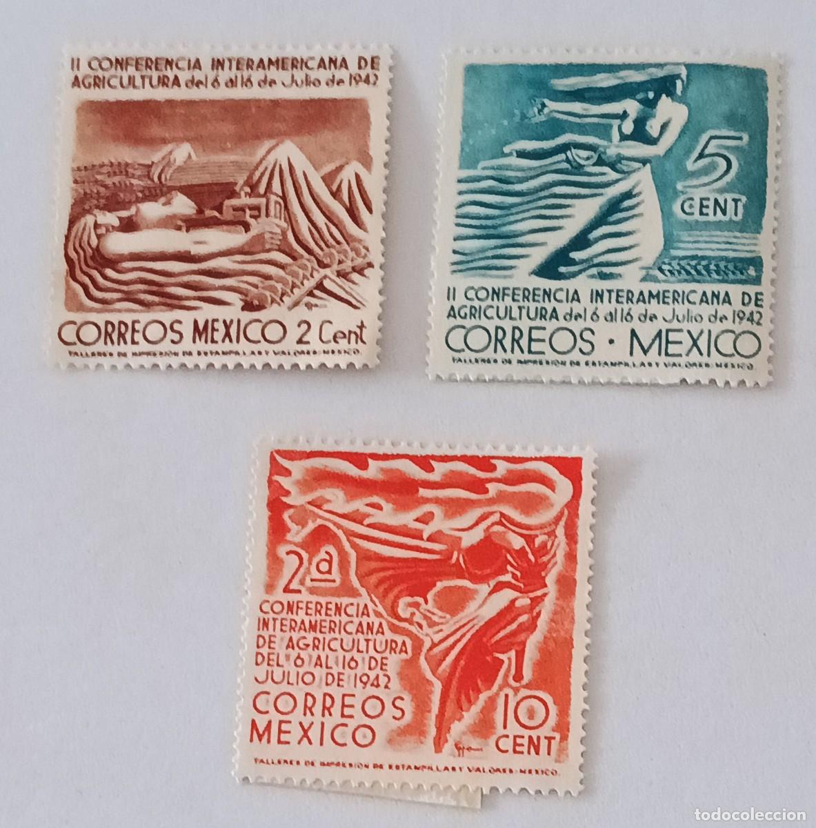 Sellos: Sellos M&eacute;xico 1942 2&ordf; Conferencia agr&iacute;cola interamericana.