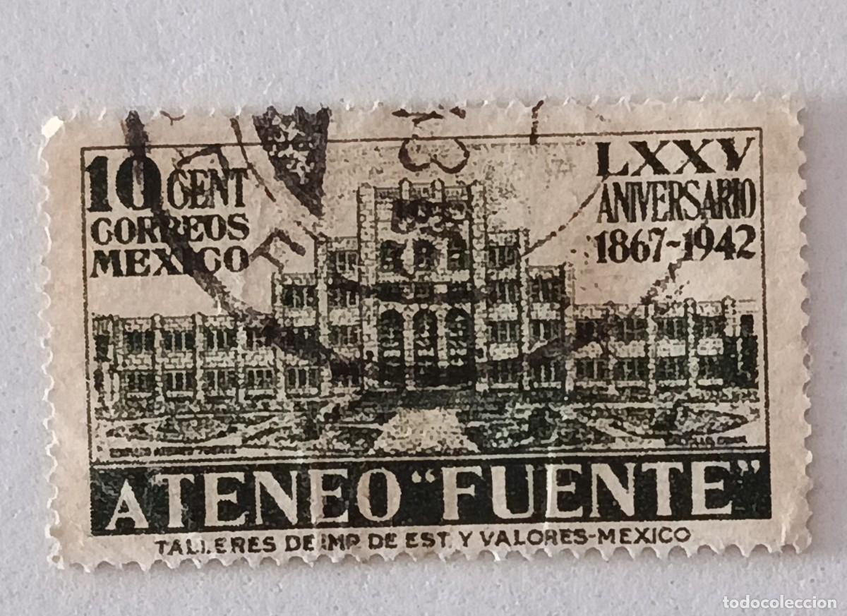 Sellos: Sellos M&eacute;xico 1942 75&ordm; Aniversario de la academia Fuente. Coahuila.