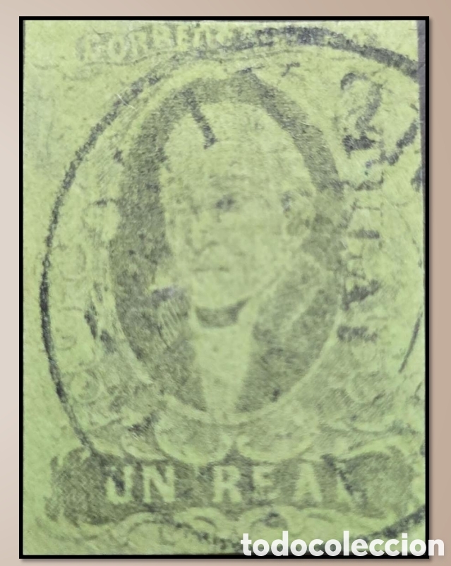 Sellos: CA)1861.DISTRICT: GUANAJUATO 1 real with circular cancellation. Scott: 7. Estimado: 15 usd