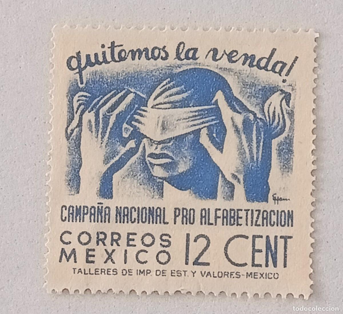 Sellos: Sellos M&eacute;xico 1945 Campa&ntilde;a nacional de alfabetizaci&oacute;n.
