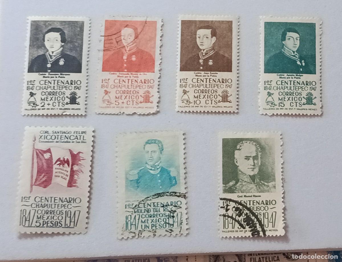 Sellos: Sellos M&eacute;xico 1947 1947 1&ordm; Centenario de la batalla de Chapultepec. Inscripci&oacute;n &rdquo;1er CENTENARIO CHAP