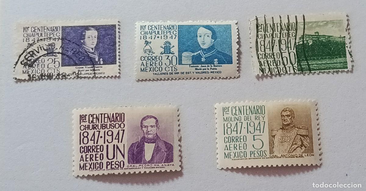 Sellos: Sellos M&eacute;xico 1947 1&ordm; Centenario de la batalla de Chapultepec. Inscripci&oacute;n &rdquo;1er CENTENARIO CHAPULTEP