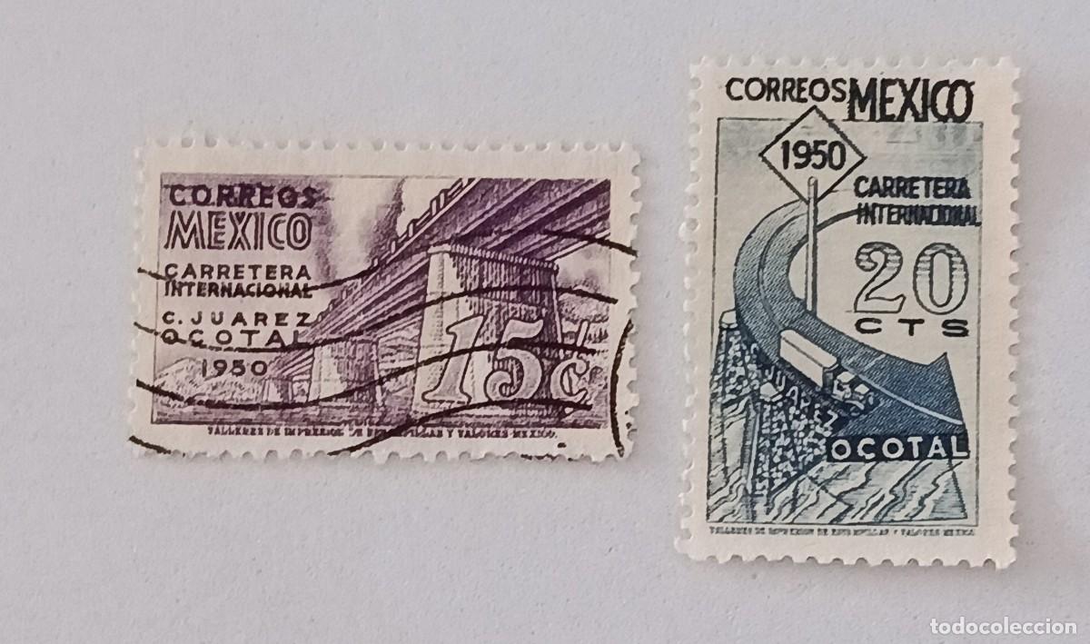 Sellos: Sellos M&eacute;xico 1947 1950 Inauguraci&oacute;n de la autopista internacional Ciudad Ju&aacute;rez - Ocotal.