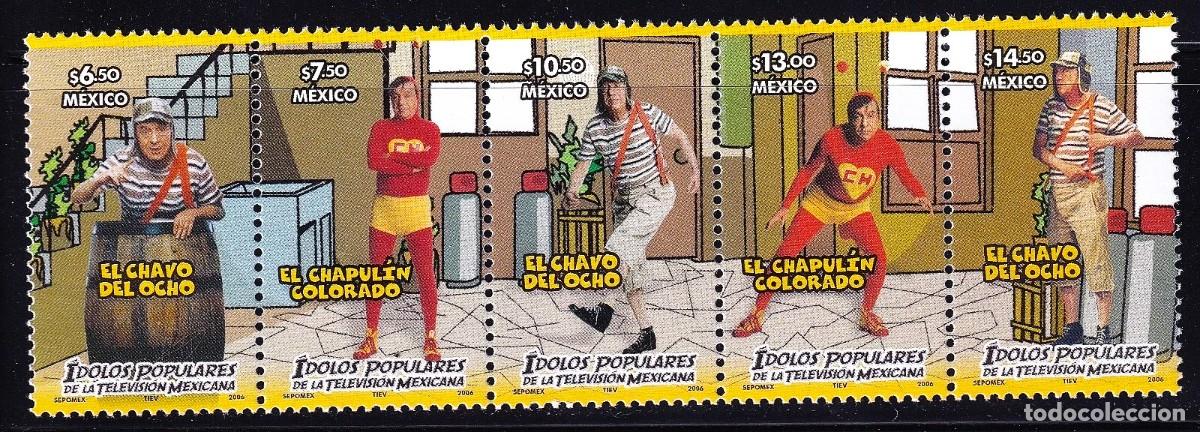 Briefmarken: EL CHAVO DEL OCHO // EL CHAPULIN COLORADO - MEXICO 2006 - SELLOS STAMP HOJITA