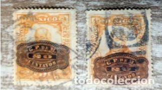 Sellos: MEJICO , MEXICO 1916 - 2 SELLOS SOBRECARGAS