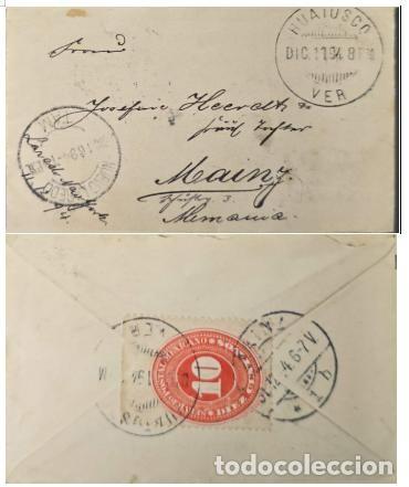 Sellos: MI) 1994 MEXICO, NUMERAL ISSUE, COVER SENT FROM VERACRUZ TO MAINZ, GERMANY, HUATUSCO CIRCULAR POSTMA