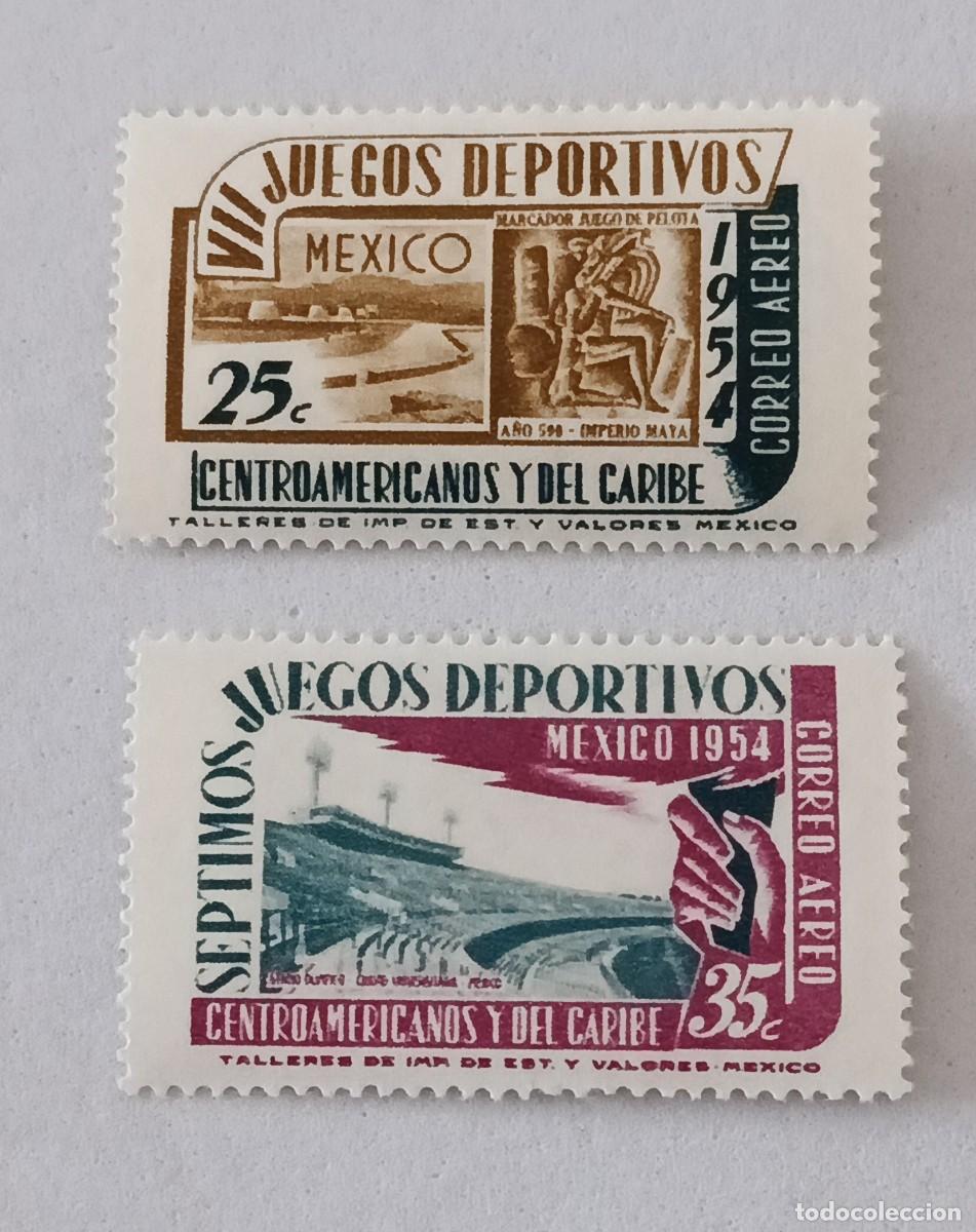 Sellos: Sellos M&eacute;xico 1954 Segundos juegos panamericanos. M&eacute;xico DF. A&eacute;reos.